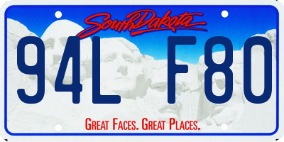 SD license plate 94LF80