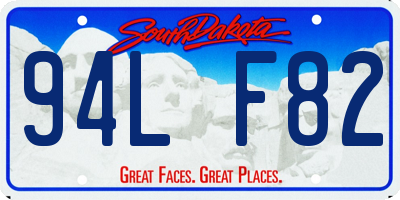 SD license plate 94LF82