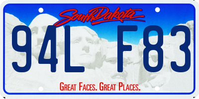 SD license plate 94LF83