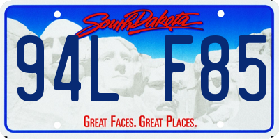 SD license plate 94LF85