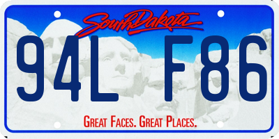 SD license plate 94LF86