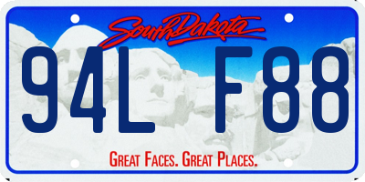 SD license plate 94LF88