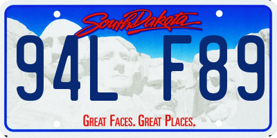 SD license plate 94LF89