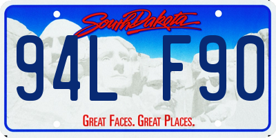 SD license plate 94LF90