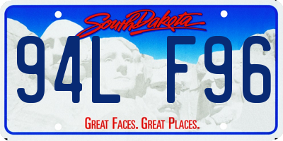 SD license plate 94LF96