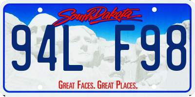 SD license plate 94LF98