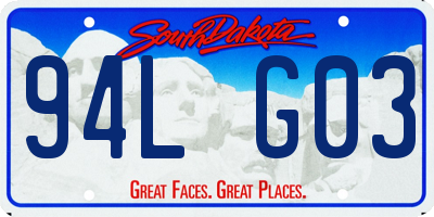 SD license plate 94LG03