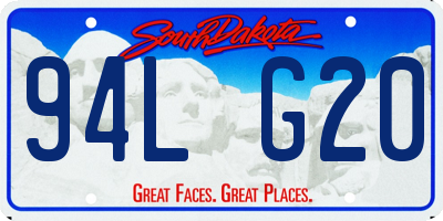 SD license plate 94LG20