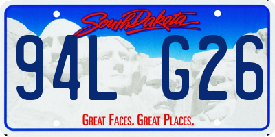 SD license plate 94LG26