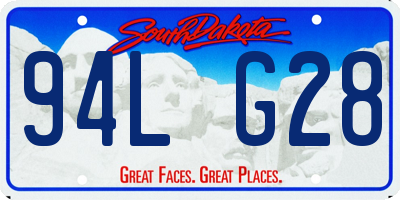 SD license plate 94LG28