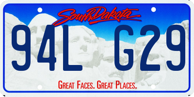 SD license plate 94LG29