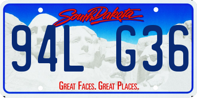 SD license plate 94LG36