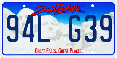 SD license plate 94LG39