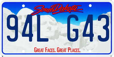 SD license plate 94LG43