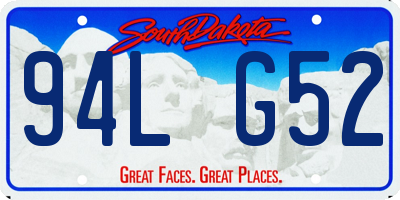 SD license plate 94LG52