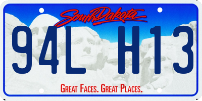 SD license plate 94LH13
