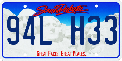 SD license plate 94LH33