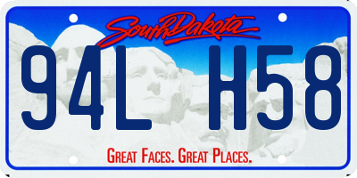 SD license plate 94LH58