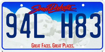 SD license plate 94LH83