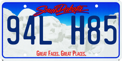 SD license plate 94LH85