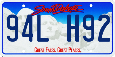 SD license plate 94LH92