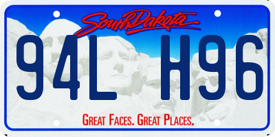 SD license plate 94LH96