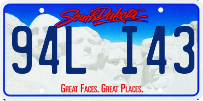 SD license plate 94LI43