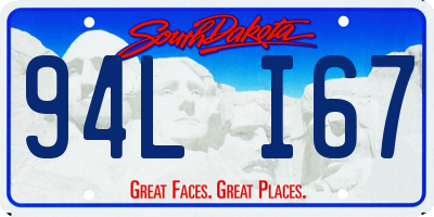 SD license plate 94LI67