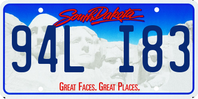 SD license plate 94LI83
