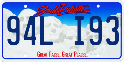 SD license plate 94LI93