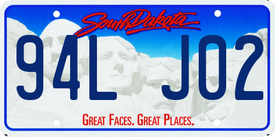 SD license plate 94LJ02