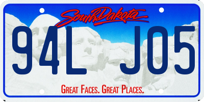 SD license plate 94LJ05