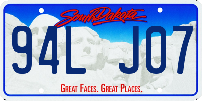 SD license plate 94LJ07