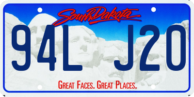 SD license plate 94LJ20