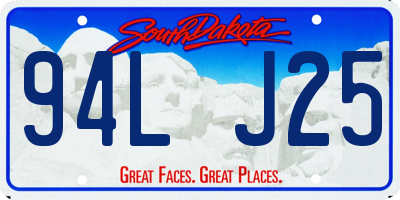 SD license plate 94LJ25