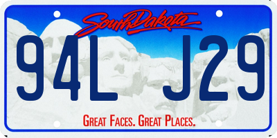 SD license plate 94LJ29