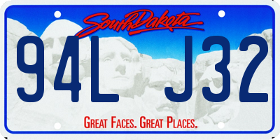 SD license plate 94LJ32