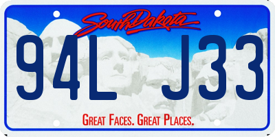 SD license plate 94LJ33