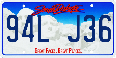 SD license plate 94LJ36