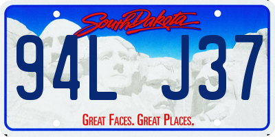 SD license plate 94LJ37