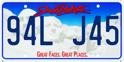 SD license plate 94LJ45
