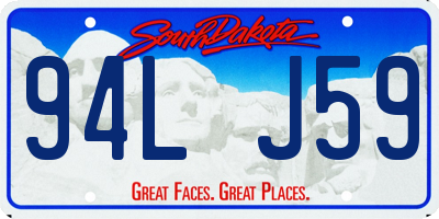 SD license plate 94LJ59