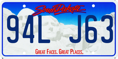 SD license plate 94LJ63