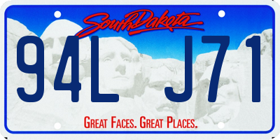 SD license plate 94LJ71