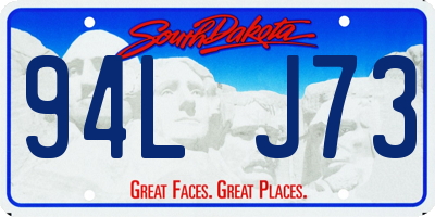 SD license plate 94LJ73