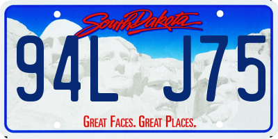 SD license plate 94LJ75