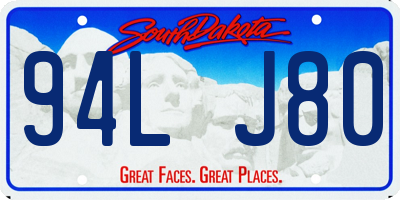 SD license plate 94LJ80