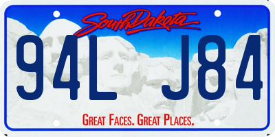 SD license plate 94LJ84