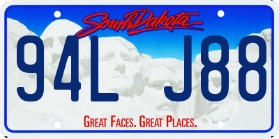 SD license plate 94LJ88