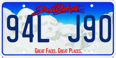 SD license plate 94LJ90